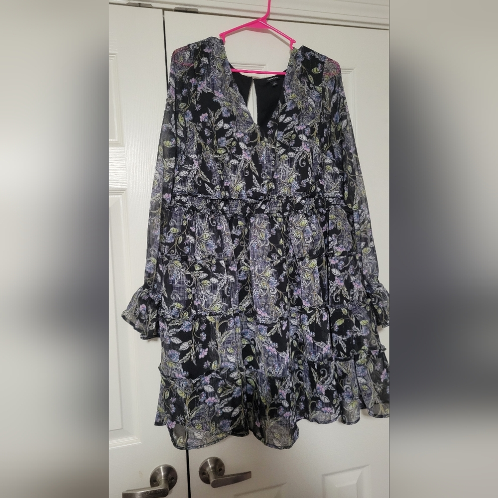 TORRID Mini Lurex Chiffon Tiered Dress